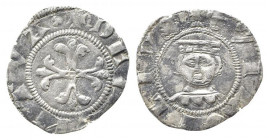 MANTOVA. Luigi e Guido Gonzaga (1328-1369). Grossetto con Virgilio Ag (0,80 g). Busto frontale di Virgilio - R/ croce fiorata. Bignotti 3; CNI 7; MIR ...