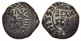 MESSINA. Guglielmo II (1166-1189). Follaro stretto (AE g. 1,04). Spahr 119/120; MIR 38. BB-SPL
