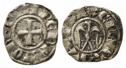 MESSINA. Enrico VI (1194-1197). Denaro apuliense Mi (0,84 g). Sp. 25 - RR. qSPL
