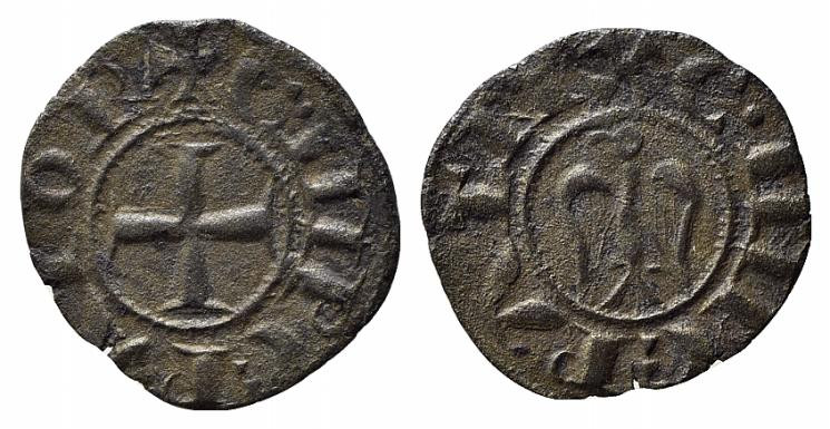MESSINA. Enrico VI (1194-1197). Mezzo denaro (con Aquila) a nome di Enrico e Cos...