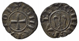 MESSINA. Enrico VI (1194-1197). Mezzo denaro (con Aquila) a nome di Enrico e Costanza Mi (0,47 g). Sp. 31 - R. BB-SPL