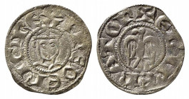 MESSINA. Enrico VI (1194-1197). Denaro (1196) a nome di Enrico e Federico Mi (0,81 g). Sp. 32 - RR. qSPL
