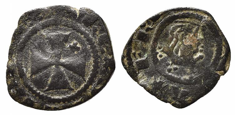 MESSINA. Federico III (1296-1337). Denaro Mi (0,64 g). Testa coronata a sinistra...