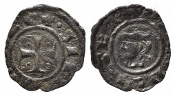 MESSINA. Federico III (1296-1337). Denaro Mi (0,48 g). Testa coronata a sinistra, dietro un punto - R/croce patente, un punto in ogni quarto. Spahr 49...