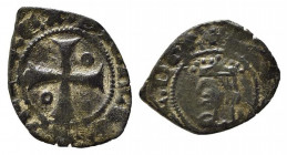 MESSINA. Ludovico (1342-1356). Denaro Mi (0,67 g). Testa coronata a sinistra - R/croce patente, cerchietto nel 2° e 3° campo. Spahr 20. BB