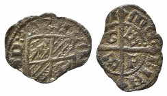 MESSINA. Maria e Martino (1392-1402). Denaro Mi (0,43 g). MIR 219; Sp. 8-14. BB