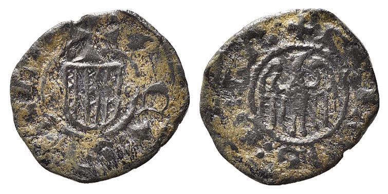 MESSINA. Alfonso d'Aragona (1416-1458). Denaro Mi (0,74 g). MIR 227/2; Spahr 27-...