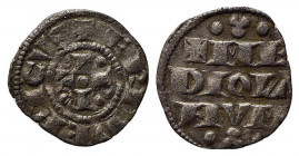 MILANO. Monetazione comunale a nome di Federico (1240-1310). Denaro Imperiale piano Ag (0,79 g). MIR 59. BB