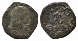 MILANO. Carlo II e Maria Anna d'Austria (1665-1675). Soldino Mi (1,93 g). MIR 385 - Rara. MB-BB