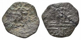 MILETO. Ruggero I (1085-1101). Follaro AE (2,75 g). Croce gemmata con RO GE CO ME negli angoli - R/ Grande T e sopra globetto. MEC 14, 88. MB
