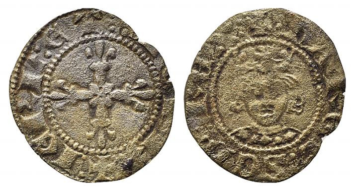 NAPOLI. Carlo II d'Angiò (1285-1309). Denaro Regale Mi (0,48 g). MIR 25. qBB