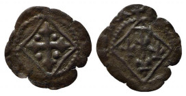 NAPOLI. Giovanna I d'Angiò (1343-1347). Denaro Vedovile Mi (0,40 g). MIR 33 - R2; MEC 14, 723. qBB