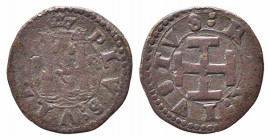 NAPOLI. Carlo V d'Asburgo (1516-1556). Cavallo Cu (1,53 g). Magliocca 86. BB