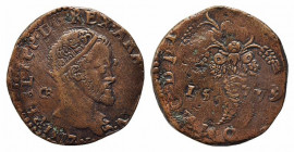 NAPOLI. Filippo II (1554-1598). Tornese 1577-1579 Cu (7,61 g). Magliocca 113 R3. BB+