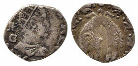 NAPOLI. Filippo III (1598-1621). Mezzo Carlino Ag (0.83 g). Busto con testa giovanile radiato a destra. R/tosone sospeso rivolto a sinistra. Magl. 31-...