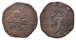 NAPOLI. Filippo III (1598-1621). Tornese 1607 Cu (4,17 g). Magliocca 59. BB+