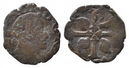 NAPOLI. Filippo IV (1621-1665). 3 cavalli sigle GA/C. AE (1.60 g). Magliocca 136-137. MB