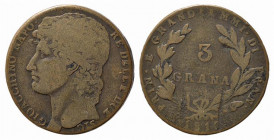 NAPOLI. Gioacchino Napoleone (1808-1815). 3 Grana 1810. Magliocca 410; Gigante 5. MB+