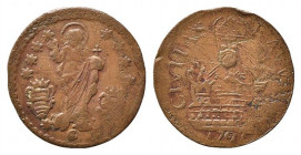 RAGUSA. Repubblica (1358-1805). Soldo 1791 Cu (1.53 g). BB+