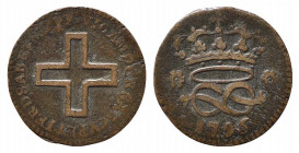 Vittorio Amedeo III (1773-1796). 2 denari 1796. MIR 998/v. BB