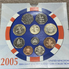 GRAN BRETAGNA. Serie divisionale 10 monete 2005. brilliant uncircolated coin collection.