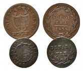 SVIZZERA. TICINO. Lotto di 2 monete Mi (3 denari 1835 - 3 soldi 1838). MB-BB