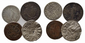 ZECCHE ITALIANE. Lotto di 4 monete da catalogare (Chiarenza, Genova, Savoia). MB