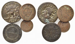 ZECCHE ITALIANE. Lotto di 4 monete da catalogare (Savoia, Napoli, Gorizia). MB-BB