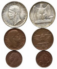 SAVOIA. Vittorio Emanuele III (1900-1943). Lotto di 3 monete FDC