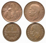 SAVOIA. Lotto di 2 monete - 10 centesimi Ape 1937 FDC - Umberto I 2 centesimi 1897 FDC
