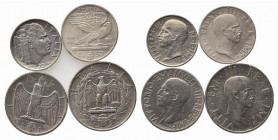 SAVOIA. Lotto di 4 monete serie Impero 1936 (20 e 50 centesimi - 1 e 2 lire). BB