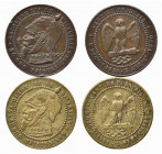 GETTONI. FRANCIA. Napoleone III. Lotto di 2 gettoni satirici 1870 Sedan. BB