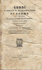 De Minicis G. - Cenni storici e numismatici di Fermo con la dichiarazione di alcune monete inedite pertinenti ad essa città. Roma, 1839. pp. 136, tavv...