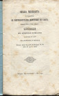 FERLLINI A. - Sulla necessità di frazionare le rappresentanze monetarie di carta emesse nello Stato Romano. Bologna, 1849. pp. 12. ril ed. muta, buono...