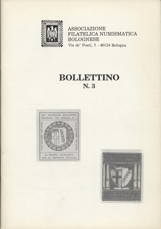 AA.VV. - Associazione fil. numismatica bolognese Bollettino N 3. Bologna, 1990. ...