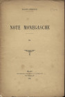 AMBROSOLI S. - Note monegasche. Milano, 1889. pp. 4, con ill. nel testo. brossura editoriale, buono stato, raro.