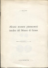 TRICOU J. - Alcune monete piemontesi inedite del Museo di Lione. Mantova, 1967. pp. 6, con illustrazioni nel testo. brossura editoriale, buono stato.
