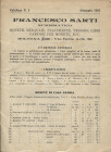 SARTI F. – Bologna, Catalogo N 1 Gennaio, 1927. Monete di Casa Savoia. pp. 20, nn. 617, + libri. ril ed buono stato, raro.