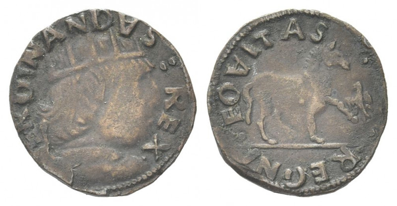 AQUILA (L’)
Ferdinando I d’Aragona (Ferrante), 1458-1494. Cavallo.
Æ gr. 2,48...
