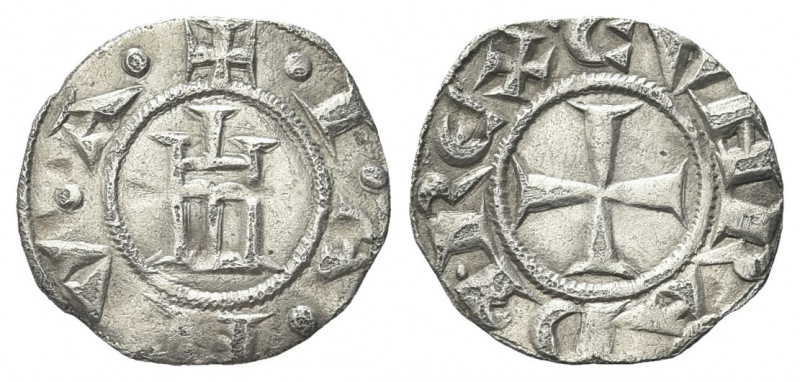 GENOVA
Repubblica, 1139-1339. Grosso da 4 Denari.
Mi gr. 0,96
Dr. IANVA. Cast...