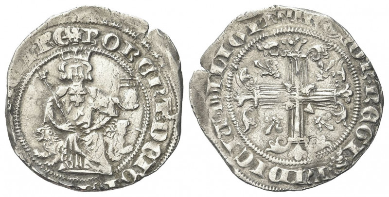 NAPOLI
Roberto d’Angiò, 1309-1343. Gigliato.
Ag gr. 3,94
Dr. ROBERTVS DEI GRA...