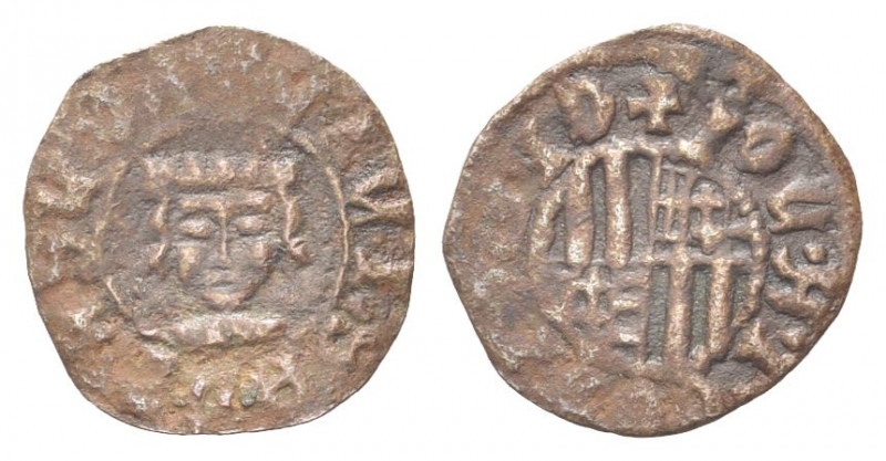 NAPOLI
Alfonso I d’Aragona, 1442-1458. Denaro.
Æ gr. 0,63
Dr. ALFONSV D G REX...