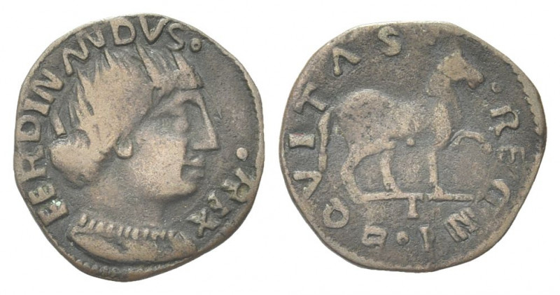 NAPOLI
Ferdinando I d’Aragona (Ferrante), 1458-1494. Cavallo.
Æ gr. 1,78
Dr. ...