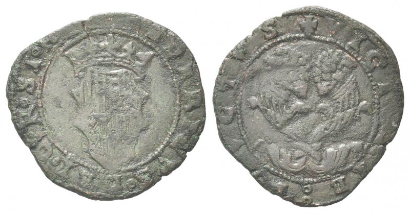 NAPOLI
Federico III d’Aragona, Re di Napoli, 1496-1501. Doppio Sestino.
Æ gr. ...
