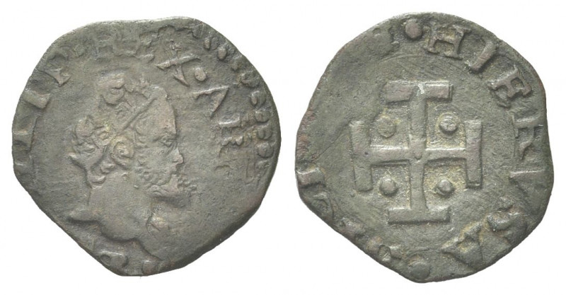 NAPOLI
Filippo II di Spagna, Re di Napoli e di Sicilia 1554-1598. Cavallo.
Æ g...