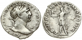 Roman Empire 1 Denarius (98-117) Traianus 98-117. Rome. Obverse: IMP TRAIANO AVG GER DAC P M TR P. Reverse: COS V P P S P Q R OPTIMO PRINC Silver 3.07...
