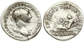 Roman Empire 1 Denarius (98-117) Traianus 98-117. Rome. Obverse: IMP TRAIANO AVG GER DAC P M TR P COS VI P P. Reverse: S P Q R OPTIMO PRINCIPI// VIA T...