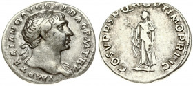 Roman Empire 1 Denarius (98-117) Traianus 98-117. Rome. Obverse: IMP TRAIANO AVG GER DAC P M TR P. Reverse: COS V P P S P Q R OPTIMO PRINC. Silver 3.3...