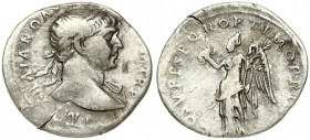 Roman Empire 1 Denarius (98-117) Traianus 98-117. Rome. Obverse: IMP TRAIANO AVG GER DAC P M TR P. Reverse: COS V P P S P Q R OPTIMO PRINC; Victoria s...