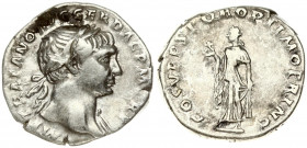 Roman Empire 1 Denarius (98-117) Traianus 98-117. Rome. Obverse: IMP TRAIANO AVG GER DAC P M TR P. Reverse: COS V P P S P Q R OPTIMO PRINC. Scratch. S...